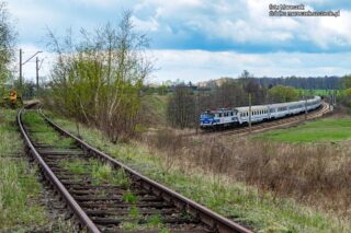 Pafawag 4E EP07-1011| PKP Intercity S. A.| Data: 8 kwietnia 2017| Miejsce: szlak Toszek Północ - Paczyna| Autor: Marek Pawlukowicz