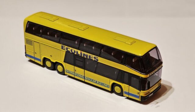 Model autokaru piętrowego Neoplan| ECOLINES International Bus Lines| Autor: Leszek Hofman|