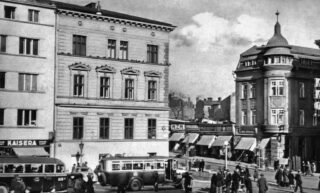 Austro-Fiat o nr taborowym #12 lub #13| Bielsko-Bialska Spółka Elektryczna i Kolejowa S.A. w Bielsku| Data: 1938/1939| Archiwum Bielskiego Towarzystwa Tramwajowego|
