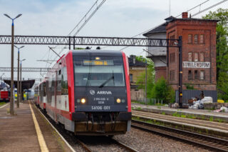 Pesa Bydgoszcz 214M SA106-001| Pesa Bydgoszcz 401M SA123-003| Pesa Bydgoszcz 218Mc SA133-023| Arriva RP| Data: 26 kwietnia 2014| Miejsce: Kowalewo Pomorskie| Autor: Marek Pawlukowicz