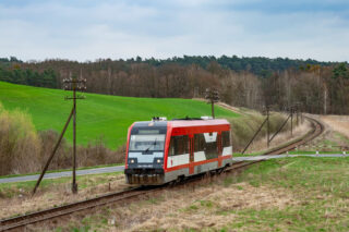 Pesa Bydgoszcz 214M SA106-002| Arriva RP| Data: 16 kwietnia 2010| Miejsce: szlak Leosia-Drzycim| Autor: Marek Pawlukowicz