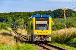 Pesa Bydgoszcz 214Ma SA103-006| Województwo Pomorskie (w użyciu Polregio S.A.)| Data: 13 lipca 2013| Miejsce: Lędziechowo| Autor: Marek Pawlukowicz