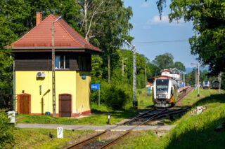 Pesa Bydgoszcz 214Mb SA135-001| Koleje Dolnośląskie S.A.| Data: 26 maja 2018| Miejsce: Polanica-Zdrój| Autor: Marek Pawlukowicz