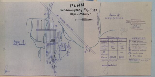 Plan schematyczny rej. II-go Kop. „Niwka”| Źródło: Jacek Białow|