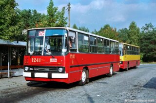 Ikarus 260.04 #1241| Miejskie Zakłady Autobusowe sp. z o.o. w Warszawie| Data: 25 września 1995 r.| Miejsce: Warszawa, pętla "Międzylesie"| Autor: Marcin Stiasny|