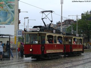 Linke & Hoffmann Neu-Berolina "Jaś" i "Małgosia"| Towarzystwo Miłośników Wrocławia| Data: 12 maja 2007| Miejsce: Wrocław, Rondo Reagana| Autor: Stefan Kopcza