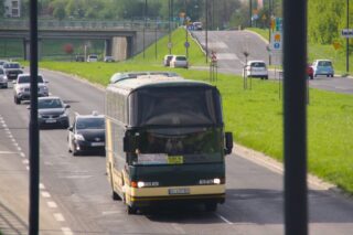 Michał Pietrow "Okiem Autobusiarza w wirze historii"| Neoplan na kursie z Warszawy do Tarnopola| Autor zdjęcia: Michał Pietrow|