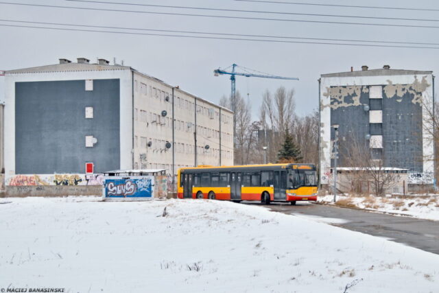 Solaris Urbino 15 #8731| Klub Miłośników Komunikacji Miejskiej w Warszawie| Data: 20 stycznia 2024 r.| Miejsce: Warszawa, os. Dudziarska| Autor: Maciej Banasiński| Źródło: www.phototrans.pl|