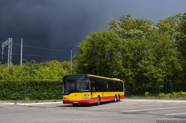 Solaris Urbino 15 #8731| Klub Miłośników Komunikacji Miejskiej w Warszawie| Data: 17 maja 2025 r.| Miejsce: Warszawa, zajezdnia "Stalowa"| Autor: Rafał Nieściór| Źródło: www.phototrans.pl|