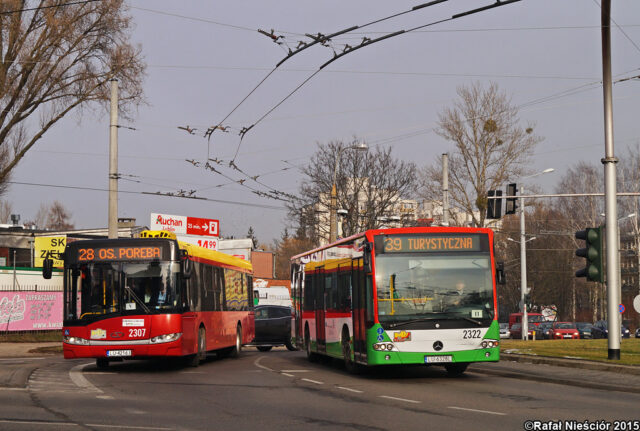 Solaris Urbino 12 III #2307| Właściciel: Miejskie Przedsiębiorstwo Komunikacyjne - Lublin, sp. z o.o.| Data: 2 lutego 2015 r.| Miejsce: Lublin, rondo Nauczycieli Tajnego Nauczania| Autor: Rafał Nieściór|