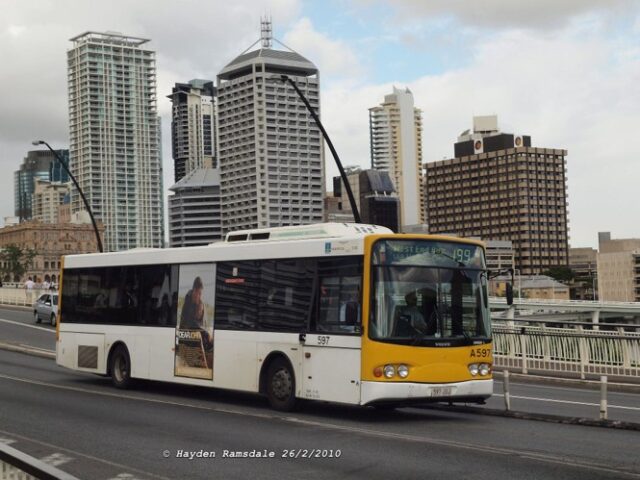 Volgren CR222L (Volvo B10L) #A597| Operator: nieznany Brisbane (Australia)| Data: 26 lutego 2010 r.| Autor: Hayden Ramsdale|