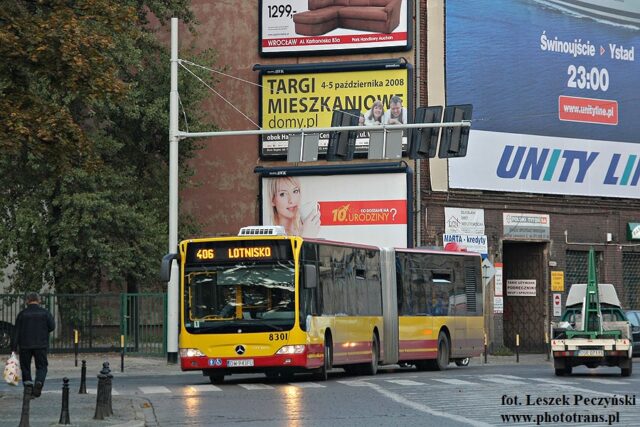 Mercedes-Benz O530G Citaro FL #8301| Miejskie Przedsiębiorstwo Komunikacyjne Sp. z o. o. - Wrocław| Data: 23 września 2008| Miejsce: Wrocław, ul. Robotnicza| Autor: Leszek Peczyński